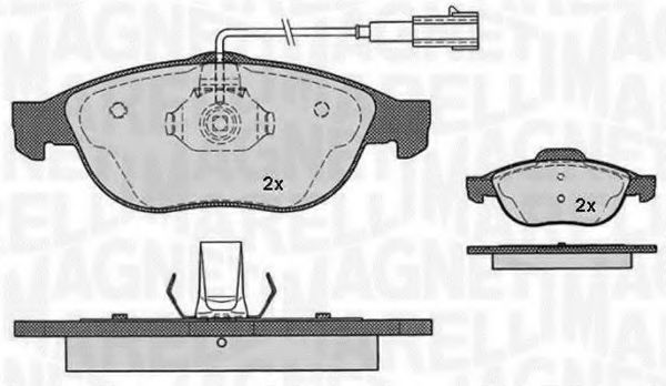 Тормозные колодки MAGNETI MARELLI 363916060112