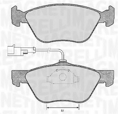 Тормозные колодки MAGNETI MARELLI 363916060118