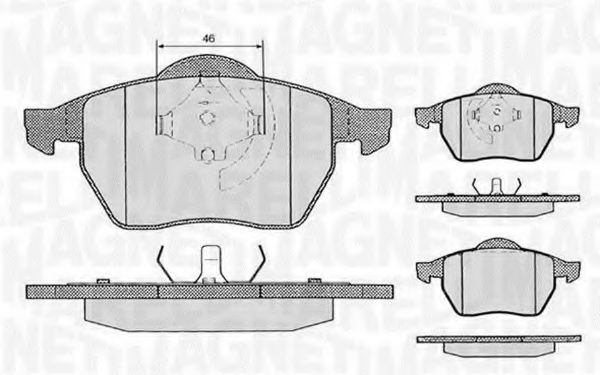 Тормозные колодки MAGNETI MARELLI 363916060146