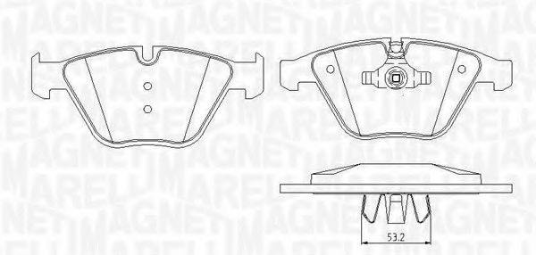 Тормозные колодки MAGNETI MARELLI 363916060150