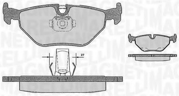 Тормозные колодки MAGNETI MARELLI 363916060158