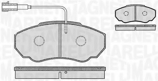 Тормозные колодки MAGNETI MARELLI 363916060186