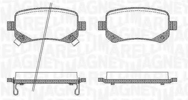 Тормозные колодки MAGNETI MARELLI 363916060210