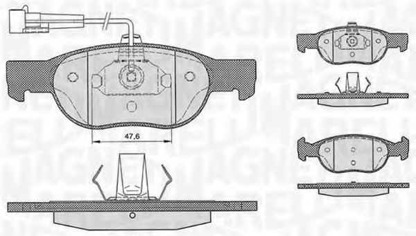 Тормозные колодки MAGNETI MARELLI 363916060222