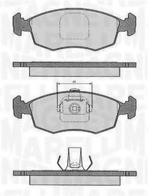Тормозные колодки MAGNETI MARELLI 363916060233