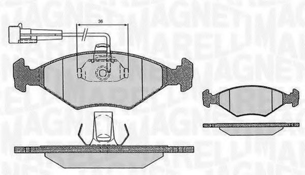 Тормозные колодки MAGNETI MARELLI 363916060234