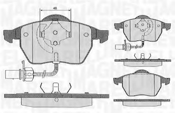 Тормозные колодки MAGNETI MARELLI 363916060261