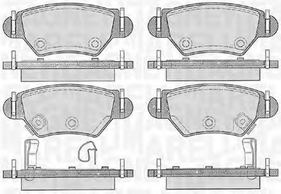 Тормозные колодки MAGNETI MARELLI 363916060357