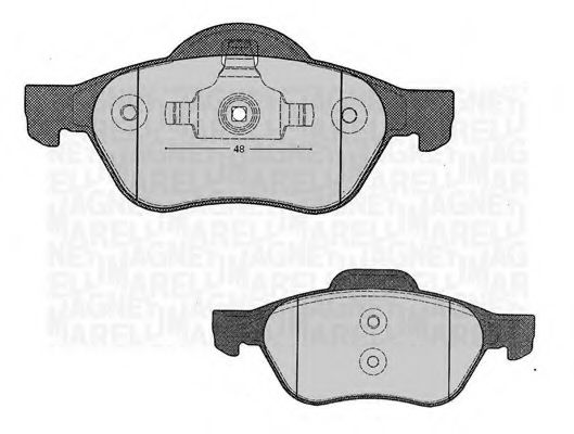 Тормозные колодки MAGNETI MARELLI 363916060381