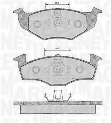 Тормозные колодки MAGNETI MARELLI 363916060388