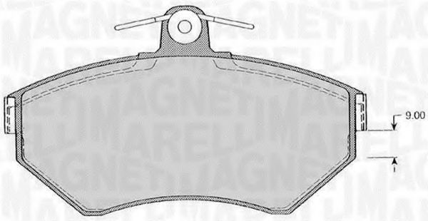 Тормозные колодки MAGNETI MARELLI 363916060389