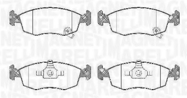 Тормозные колодки MAGNETI MARELLI 363916060428