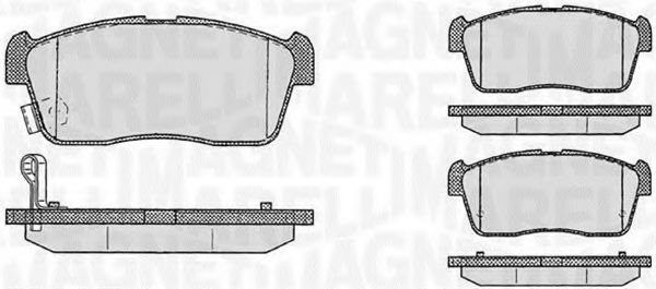 Тормозные колодки MAGNETI MARELLI 363916060470