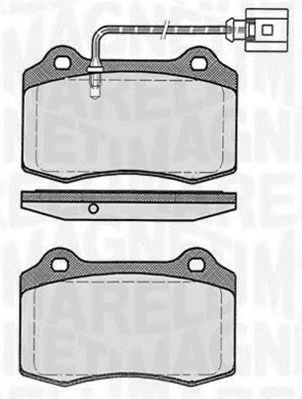 Тормозные колодки MAGNETI MARELLI 363916060554