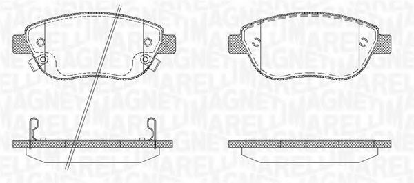 Тормозные колодки MAGNETI MARELLI 363916060562