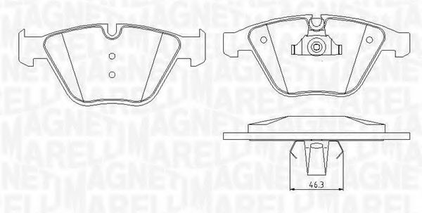 Тормозные колодки MAGNETI MARELLI 363916060581