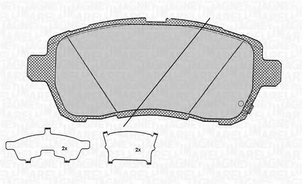 Тормозные колодки MAGNETI MARELLI 363916060684