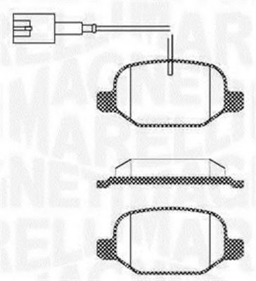 Тормозные колодки MAGNETI MARELLI 363916060687