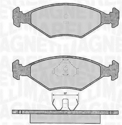 Тормозные колодки MAGNETI MARELLI 363916060807
