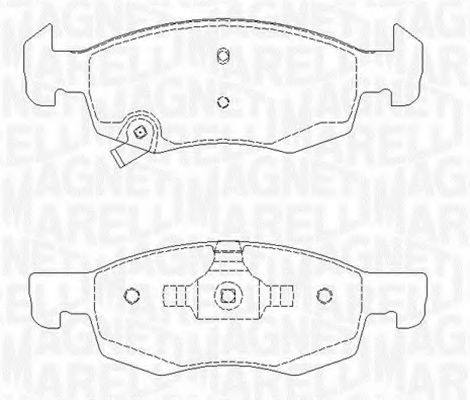 Тормозные колодки MAGNETI MARELLI 363916060813