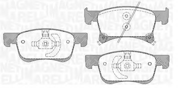 Тормозные колодки MAGNETI MARELLI 363916060814