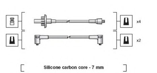 Комплект проводов зажигания MAGNETI MARELLI 941318111015