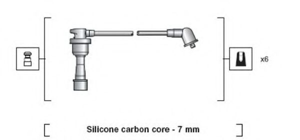 Комплект проводов зажигания MAGNETI MARELLI 941318111088
