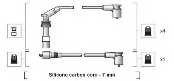 Комплект проводов зажигания MAGNETI MARELLI 941318111140