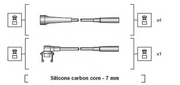 Комплект проводов зажигания MAGNETI MARELLI 941318111145