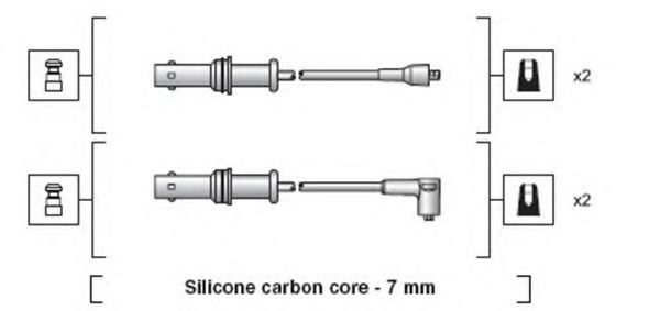 Комплект проводов зажигания MAGNETI MARELLI 941318111152