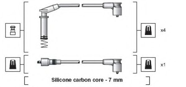 Комплект проводов зажигания MAGNETI MARELLI 941318111154