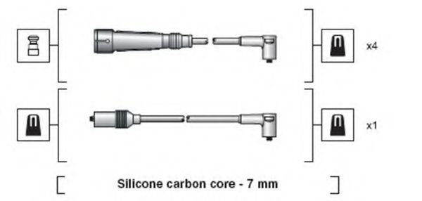Комплект проводов зажигания MAGNETI MARELLI 941318111157