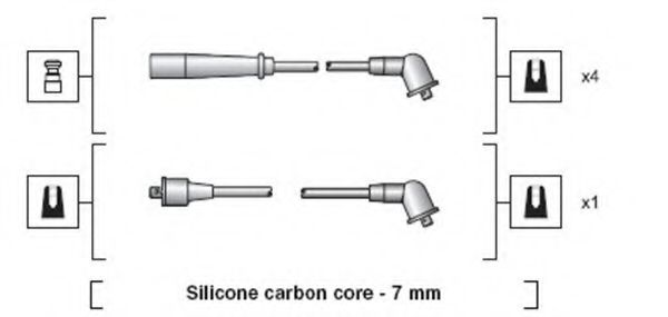 Комплект проводов зажигания MAGNETI MARELLI 941318111185