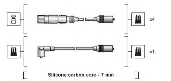 Комплект проводов зажигания MAGNETI MARELLI 941318111270