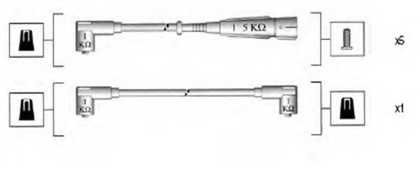 Комплект проводов зажигания MAGNETI MARELLI 941055110535