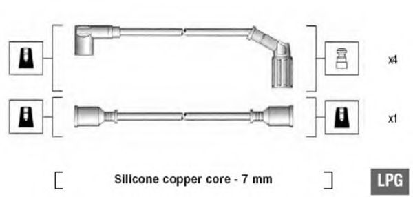 Комплект проводов зажигания MAGNETI MARELLI 941065070543