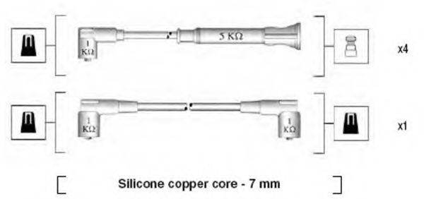 Комплект проводов зажигания MAGNETI MARELLI 941075070549