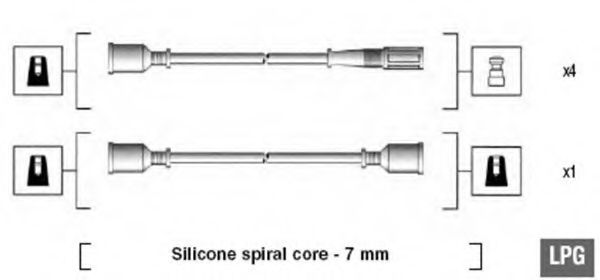Комплект проводов зажигания MAGNETI MARELLI 941095000580