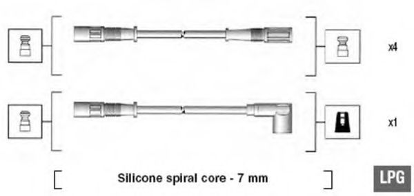 Комплект проводов зажигания MAGNETI MARELLI 941095610601