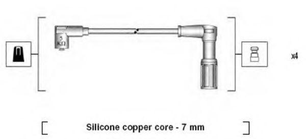 Комплект проводов зажигания MAGNETI MARELLI 941095770615