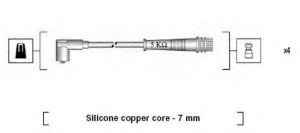 Комплект проводов зажигания MAGNETI MARELLI 941095790617