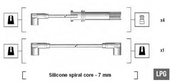 Комплект проводов зажигания MAGNETI MARELLI 941105210644