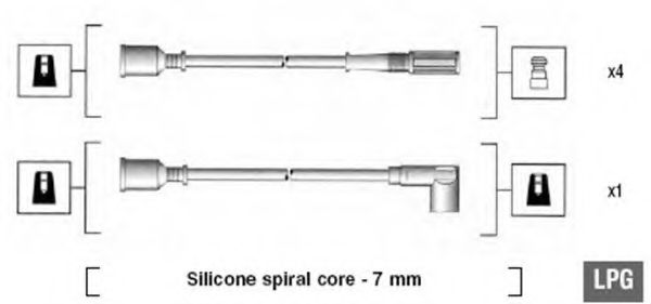 Комплект проводов зажигания MAGNETI MARELLI 941105260649