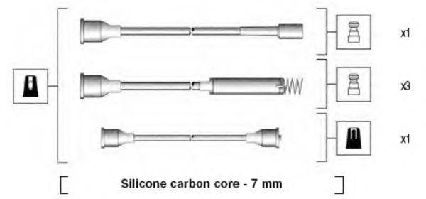 Комплект проводов зажигания MAGNETI MARELLI 941125250677