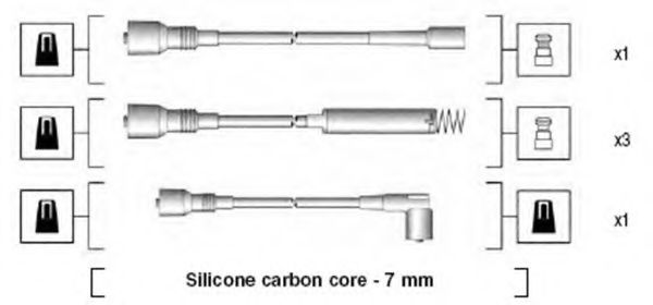 Комплект проводов зажигания MAGNETI MARELLI 941125280680