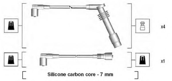Комплект проводов зажигания MAGNETI MARELLI 941125380688