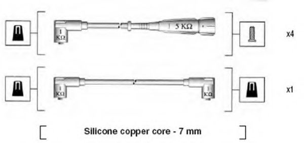 Комплект проводов зажигания MAGNETI MARELLI 941175120753