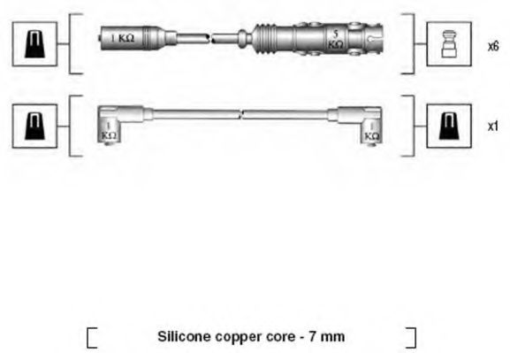 Комплект проводов зажигания MAGNETI MARELLI 941175180759
