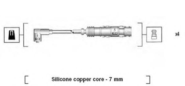 Комплект проводов зажигания MAGNETI MARELLI 941175240763