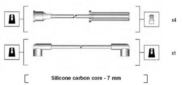 Комплект проводов зажигания MAGNETI MARELLI 941215080793
